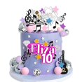 thumbnail image 1 of Cake Topper COYELINL - Tema musical para niña, color rosa y morado, 1 of 3