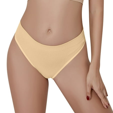 

Sngxgn Panties For Women Plus Size Womens Cotton Brief Panties Khaki L