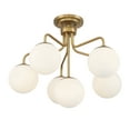 thumbnail image 5 of Marco 6-Light Ceiling Light in Warm Brass, 5 of 6
