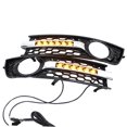 thumbnail image 2 of Cubierta de rejillas de luz antiniebla delantera de coche estilo panal 8E0807682 luces de circulación diurna aptas para Audi reemplazar A4 2001-2005 - plata Macarena Cubierta de rejillas de luz antiniebla, 2 of 6