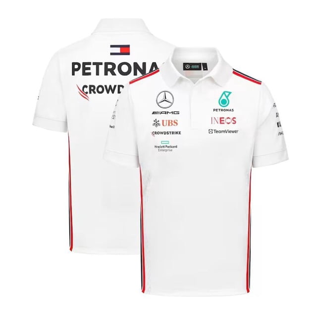 2023 Traje De Carreras F1 Más Nuevo + Mercedes AMG Petronas Team POLO + Camiseta Unisex De Manga Corta De Verano Gao Jiahui unisex