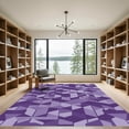 thumbnail image 2 of ODIKA 3'x5' Machine Washable Non-Slip Area Rug, Geometric Purple High Traffic Rug, Purple, 1035975, 2 of 7