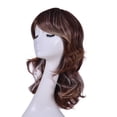 thumbnail image 2 of Cabello Medio Largo Cabello Grande Ondulado Peluca Esponjosa Moldeadora de Rostro Cabello Corto Peluca de Red Rosa, 2 of 10