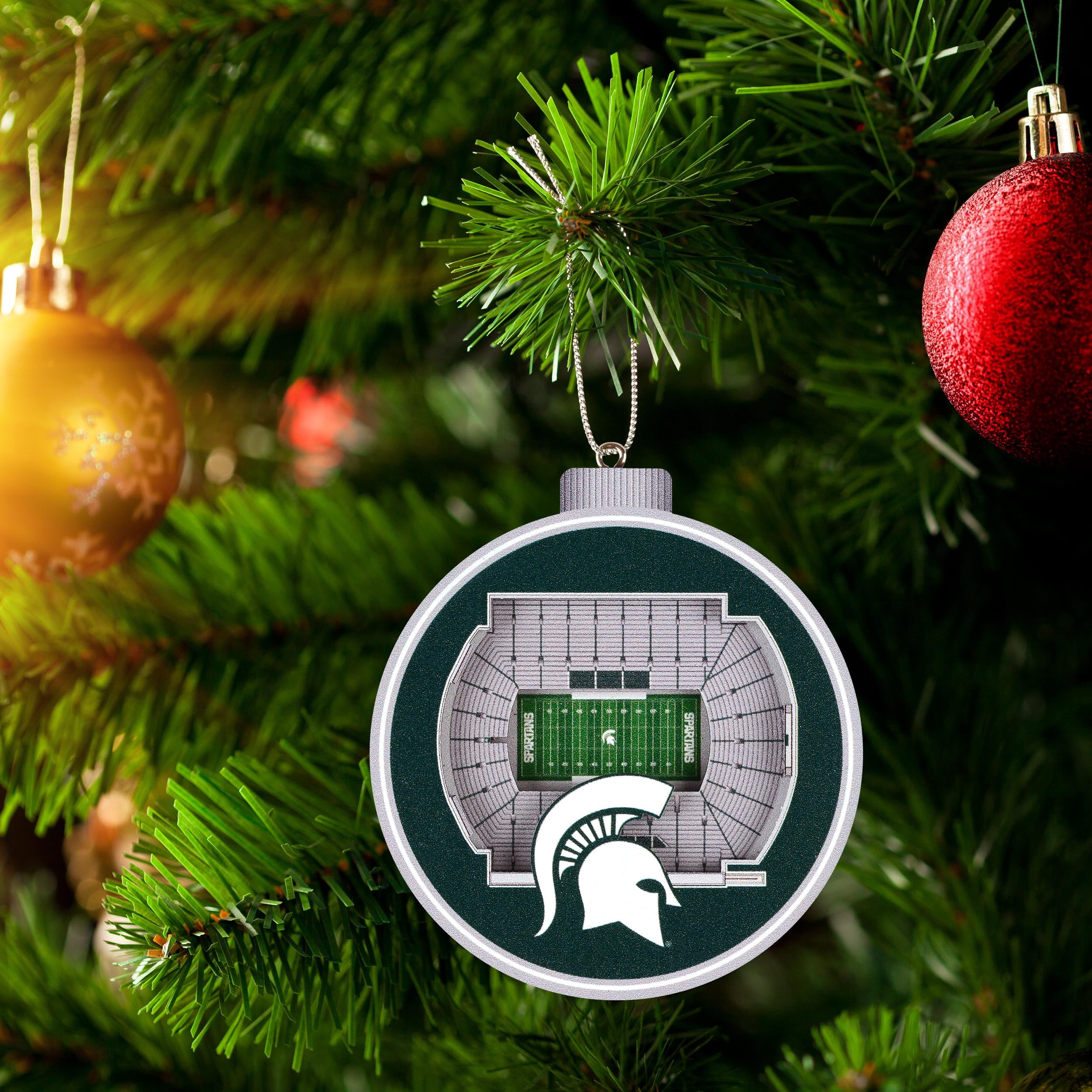 YouTheFan NCAA Michigan State Spartans 3D StadiumView Ornament