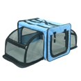 thumbnail image 1 of Pet Life H5BLXS Capacious Dual Expandable Wire Dog Crate, Blue - Extra Small, 1 of 1
