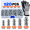 120pcs, variant on Rivet Nut Button Rivet Locking Nuts Set with Manual Setting Tool M4 x 20 M5 x 25 M6 x 25 Zinc Plated Carbon Steel Petal Expansion Anchors with Work Gloves for Hollow Panels