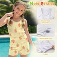 thumbnail image 7 of Psesaysky Peach Print Girls Tankini Swimsuit 2 Piece Bathing Suits for Girls Round Neck Swim Tank Top and Drawstring Bottoms for 6-15Y, 7 of 7