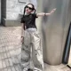 thumbnail image 2 of Pantalones informales para niños, novedad de verano 20224, estilo callejero americano, Hip Hop, Graffiti, deportes, pantalones largos versátiles de moda para niñas, 2 of 5