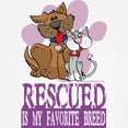 thumbnail image 3 of CafePress - Rescued Is My Favorite Breed Ringer T - 100% Cotton Ringed T-Shirt, 3 of 4