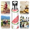 thumbnail image 7 of Yayeee 20oz Insulated Water Bottle Double Wall Stainless Steel with Flip Straw Lid, White Watermelon, 7 of 7