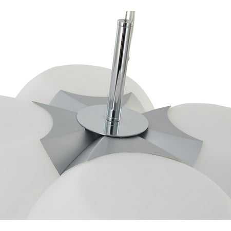 

Bethel International White PC Frame Cloud LED Ceiling Fixture with Chrome Hardware