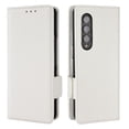 thumbnail image 2 of for Samsung Galaxy Z Fold 4 Case, Classic Design PU Leather Wallet Magnetic Closure Flip Case with Kickstand Card Holder Slot Shockproof Protective Cover for Samsung Galaxy Z Fold 4 5G - White, 2 of 5