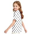 thumbnail image 4 of Abcomgle Uniform Shirts for Boys Polo Short Sleeve Pique Polo Shirt Button Down Polka Dot School Uniform Shirts Breathable Collared Golf Shirts for Kid, 4 of 8