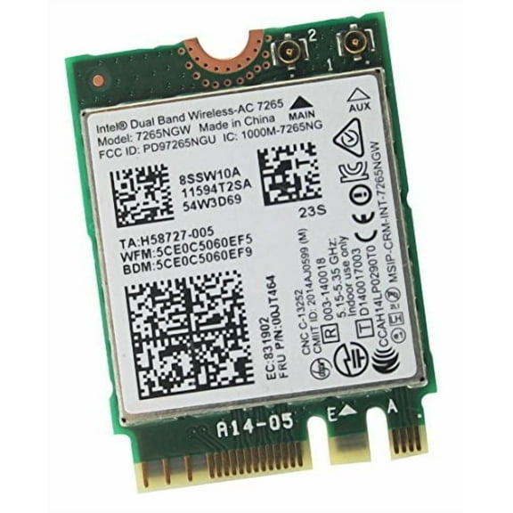 Intel Dual Band Wireless-N 7265 7265NGW 7265AC NGFF Bluetooth WLAN Card