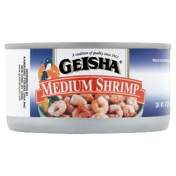 (3 pack) Geisha Medium Shrimp, 7.0 Oz (200g), Ready to Reat in an easy open can