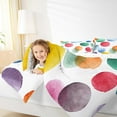 thumbnail image 4 of Manfei Watercolor Geometric Circle Full Size Comforter Sets,Ink Painting Art Bedding Comforter Set,Colorful Dots Bedding Sets For Boys Girls,Microfiber Bedroom Decor Reversible,3-Piece, 4 of 8