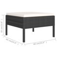 thumbnail image 6 of vidaXL 12 Piece Patio Lounge Set with Cushions Poly Rattan Black, 6 of 8