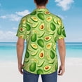 thumbnail image 3 of Lsque Green Avocado pattern Hawaiian Shirt for Men, Unisex Summer Beach Casual Short Sleeve Button Down Shirts-Medium, 3 of 9