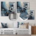 thumbnail image 4 of Designart "Ethereal Abstractions in Blue and White" Abstract Painting Metal Wall Art, 4 of 5