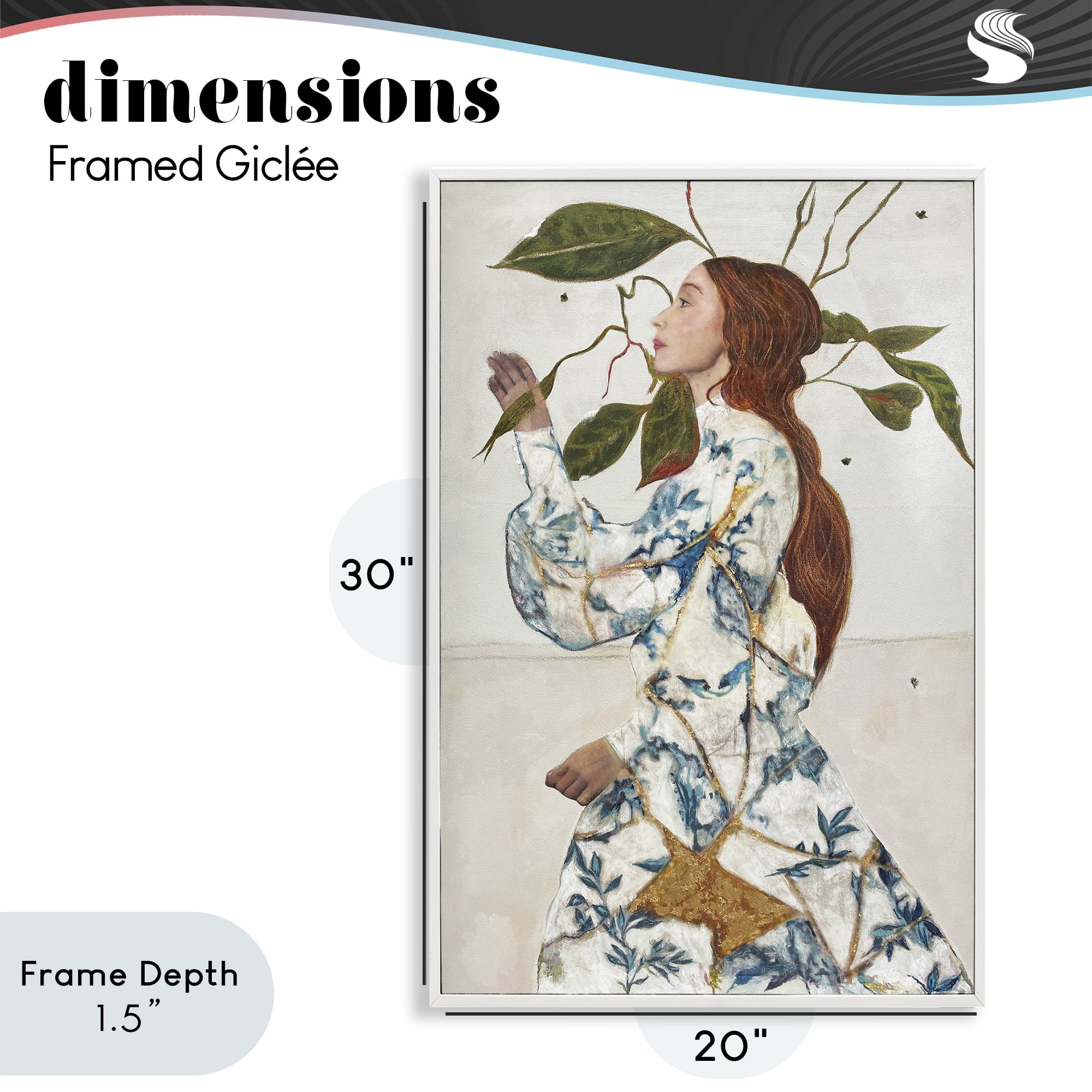 Stupell Industries Le Voyage Fantastique Portrait White Framed Giclee Art, design by Karenina Fabrizzi