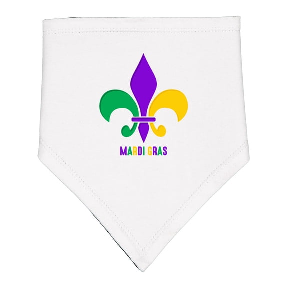 Inktastic Mardi Gras Fleur De Lis Baby Bandana Bib