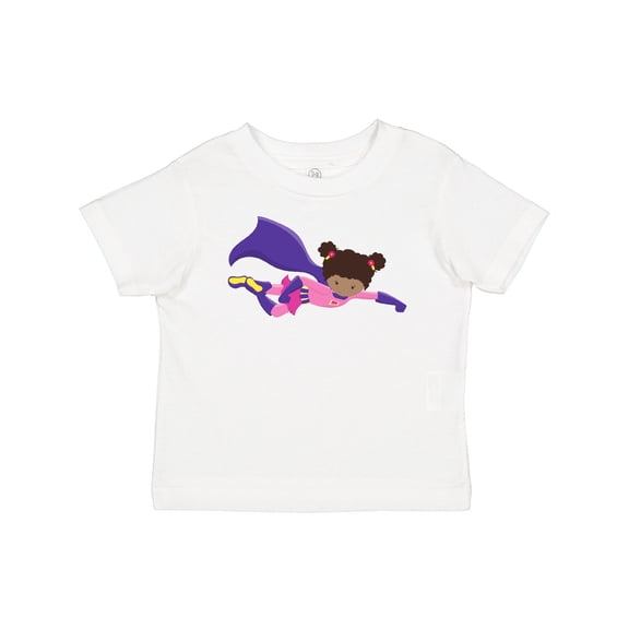 Inktastic African American Girl, Purple Cape, Superhero Girl Girls Baby T-Shirt