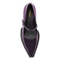 thumbnail image 3 of YDN Womens Chic Block Low Heel Mary Jane Closed Pointed Toe Adjustable Buckled Strap Pumps Daily Party Dress Shoes Size 7 Purple, 3 of 4