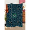 thumbnail image 4 of Blue Boho Mandala Three Panel Room Divider Screen, 4 of 7