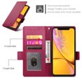 thumbnail image 3 of Allytechgroup for Apple iPhone XR Case Wallet, Retro PU Leather Slim Fit Business Style Magnetic Closure Cards Slots RFID Blocking Phone Case for Women Men, Winered, 3 of 6