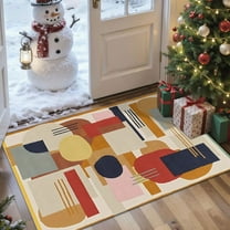 2x3 Entryway Rug Bathroom Rugs for Front Door Bedroom Kitchen, Washable Vintage Print Carpet, Floor Mat with Non Slip Backing