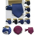 thumbnail image 1 of Business Tie Jacquard Korean Style Male Striped Arrowhead Type Wedding Tie for Wedding, 1 of 8