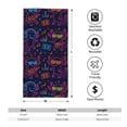thumbnail image 2 of Polyester Long Towel Multi-Size Water Absorption Good Bright Fluffy Soft For Bathroom Swimming Pool Beach Outdoor Travel Neon Party Axolotls - 80s Synthwave, 2 of 8