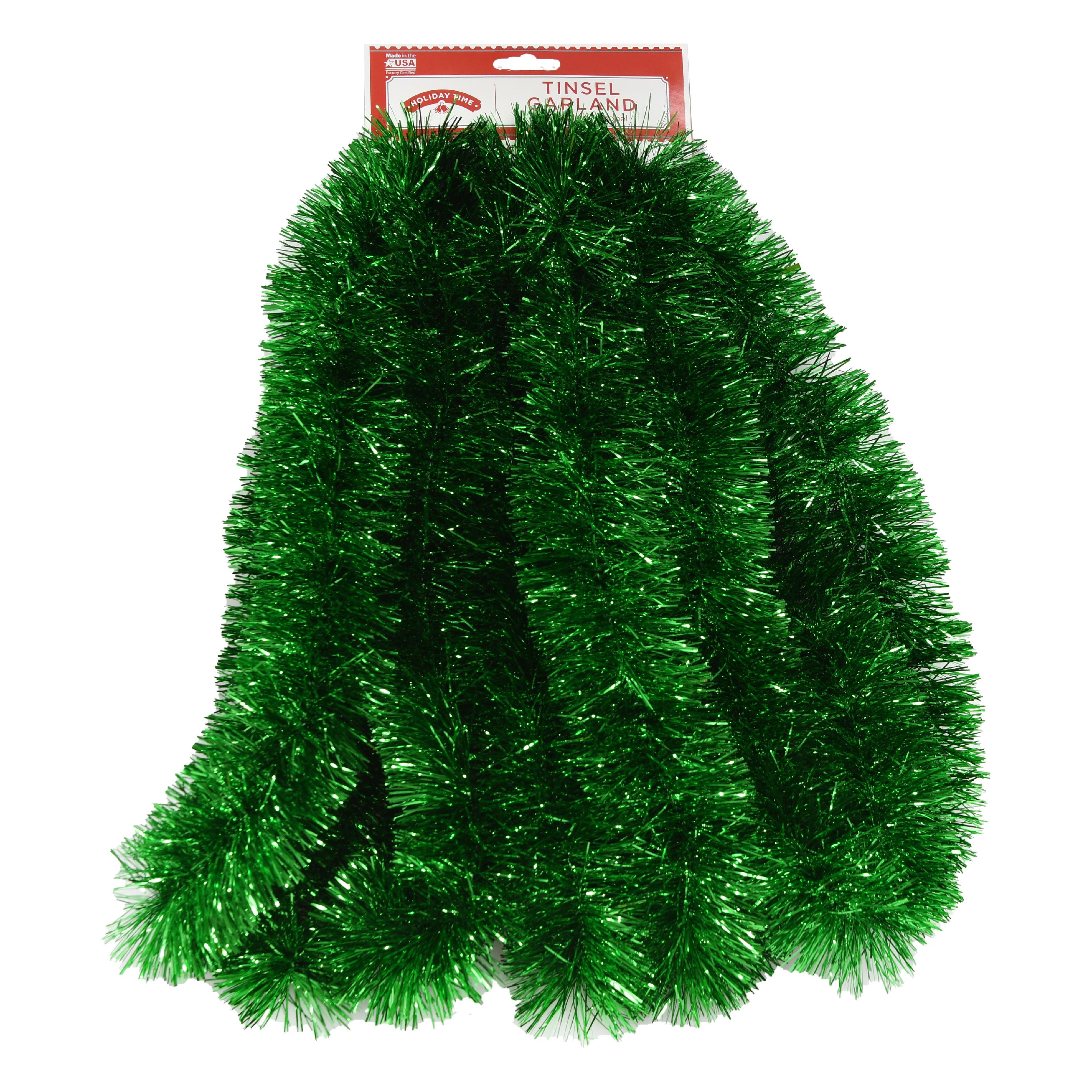 Holiday Time Christmas Tree Tinsel Garland Wide Thick 15 Ft/15' *YOU PICK STYLE* 