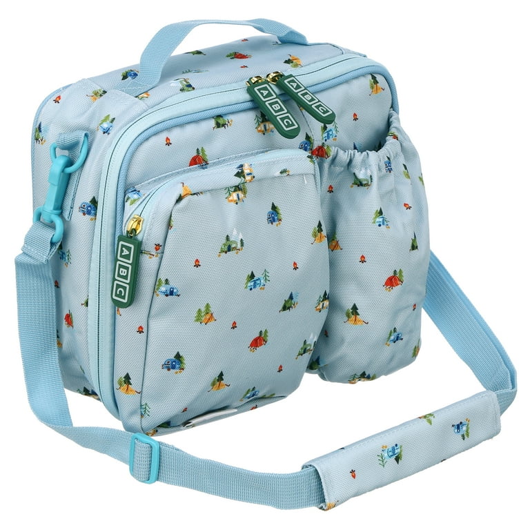 blue recycled fabric lunch bag blue recycled fabric lunch bag