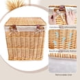 thumbnail image 4 of Winsterch Handwoven Laundry Hamper, 23.8 Gal (90L) Rectangular Wicker Laundry Basket with Lid and Handles,Dirty Clothes Hamper Laundry Basket, 4 of 6
