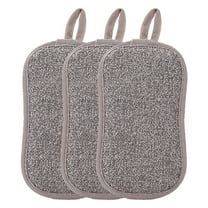 LHWEN Water Absorbent Double Sided Dishwashing Sponge Wiper Kitchen Cleaning Towel High Quality Fiber Cloth Nylon Soft and Comfortable Strong Friction Absorbent Easy to Clean Dishwashing Pot