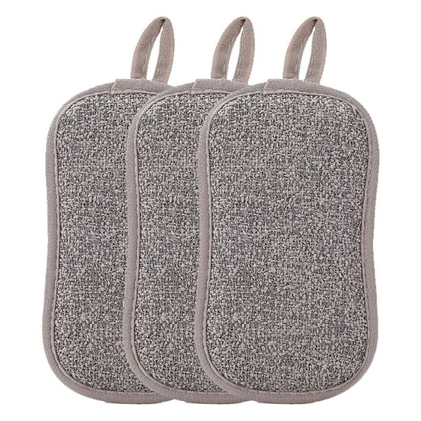 Trapos para limpiar grasa, esponja para platos, paño de limpieza, toalla absorbente, doble cara, utensilios de limpieza para la cocina