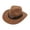 Khaki, variant on UDIYO Fedora Hat Cow-head Decor Wide Brim Western Style Soft Touch Head Protection Autumn Winter Felt Hat for Travel