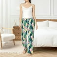 thumbnail image 5 of Uemuo Flamingo Pattern Women's Wide Leg Palazzo Lounge Pants with Pockets Light Weight Loose Comfy Casual Pajama Pants-X-Large, 5 of 9