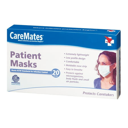 Caremates Surgeon's Mask, 20-count