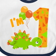 thumbnail image 4 of Inktastic Happy Dinosaur First Birthday-green Boys or Girls Baby Bib, 4 of 4
