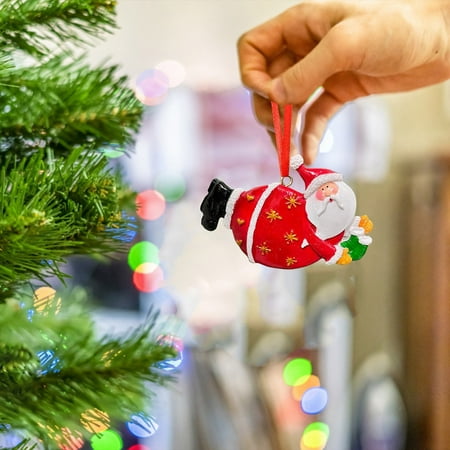 

TALKVE Simple lightweight and wear resistant Santa Snowman Painted Gift Tree Decoration Pendant