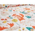thumbnail image 4 of Smuge Quilt Set Blue Chrysanthemum Fox -Bedspread Coverlet Set 3-Piece Soft Reversible Includes: 1 Quilt, 2 Pillow Shams, 4 of 10