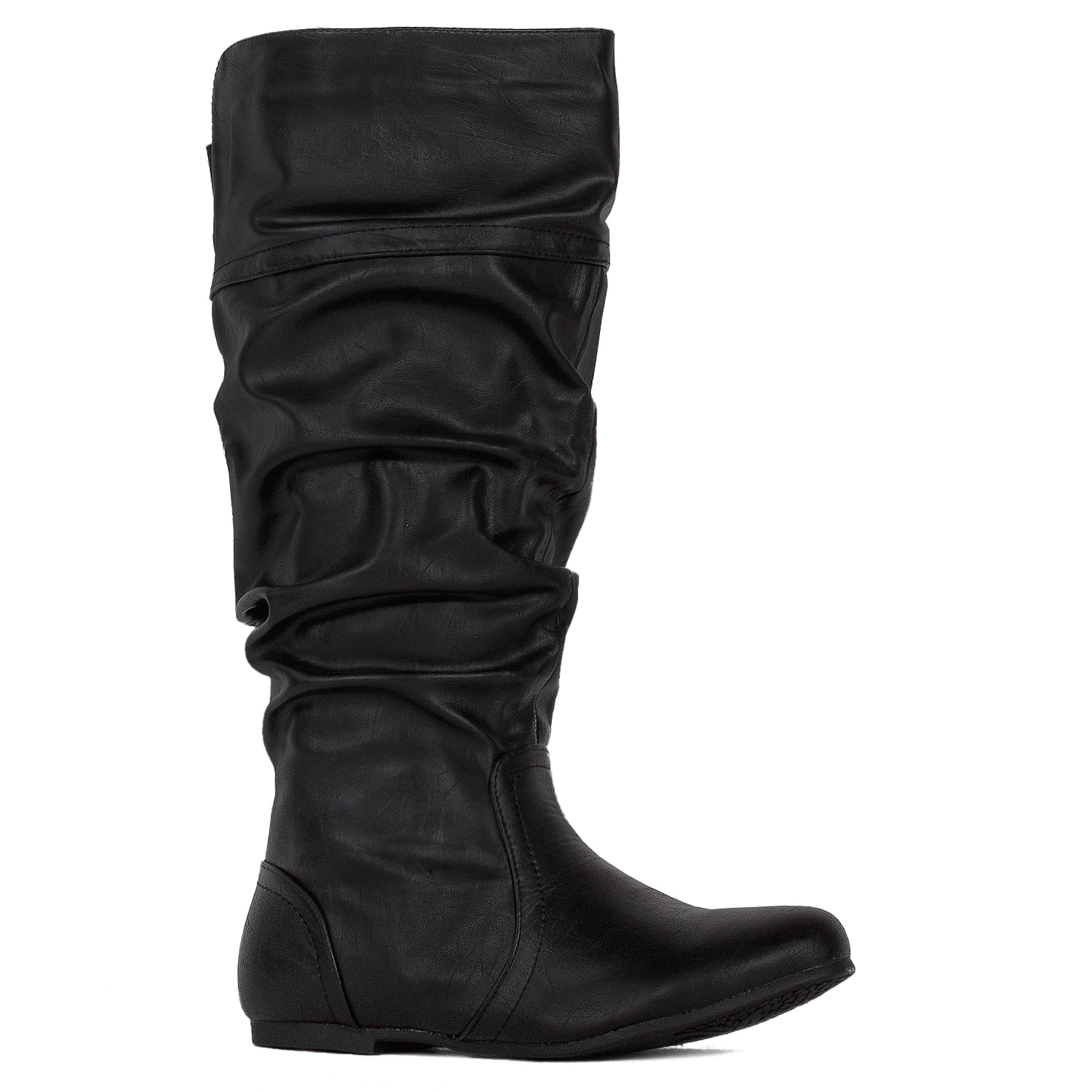low block heel knee high boots