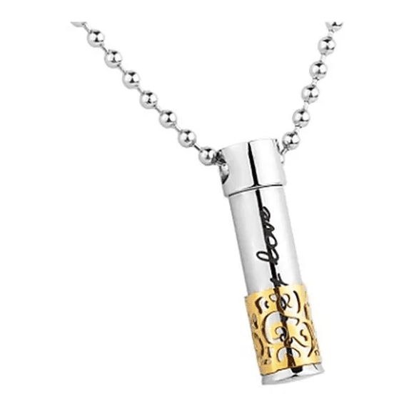 Collar de Acero inoxidable Malubero Para Cenizas dorado