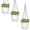Clean, variant on GIXUSIL 3 Pcs 4 inch Outdoor Small Hanging Planters Flower Pot Basket,Self Watering Hanging Planter Indoor Plant Pots Drainage Holes, Visible Water Level, Plant Hanger, Gardening,Green/Clean/Gray