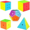 thumbnail image 1 of Speed \u200b\u200bCube Set 2x2 3x3 4x4 Pyramid Magic Cube, Smooth Stickerle, 1 of 5
