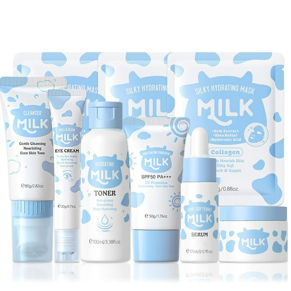 Set de cuidado de la piel MrCuvaryas Milk para adolescentes de 10 a 12 años y niñas