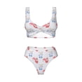 thumbnail image 4 of Daiia Red Squirrel And Blue Rabbit Women's Bikini Set Two Piece Swimsuit High Waisted Bikini Adjustable Straps Bikini Perfect for Beach, Pool, and Summer Vacation-X-Large, 4 of 9