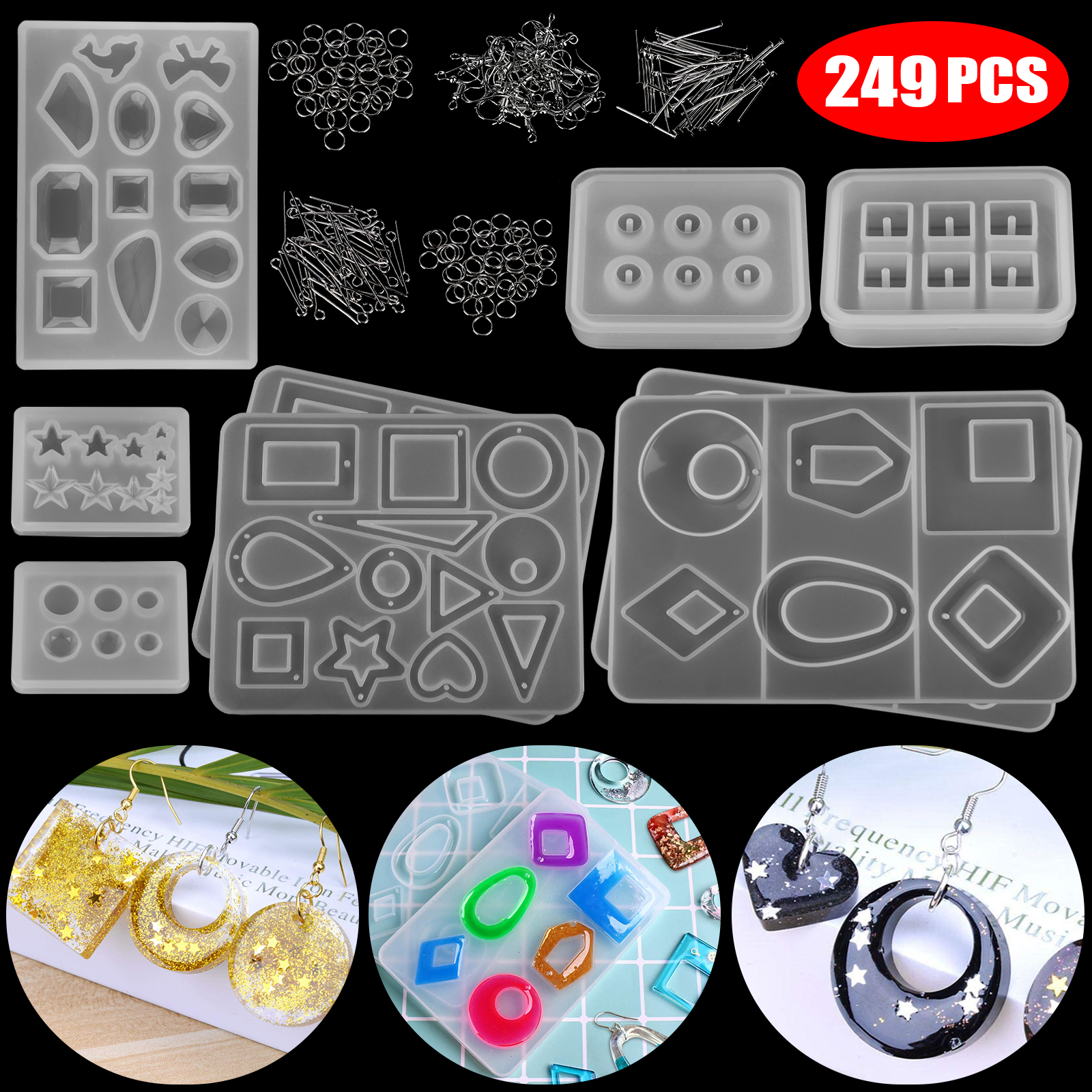 Details about  / Water Drop Shape Earrings Silicone Mold Resin Molds Epoxy Mould Moulds Jewelry